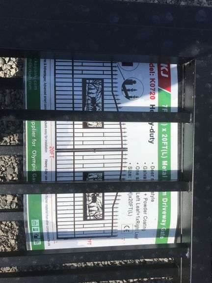 KJ 20' Driveway Gates w/ Deer Scene