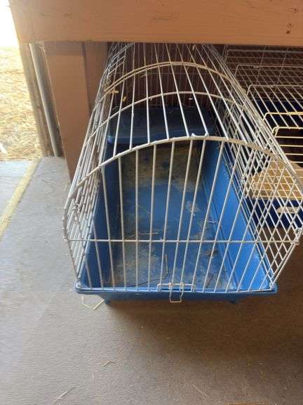Medium Blue & White Bird Cage