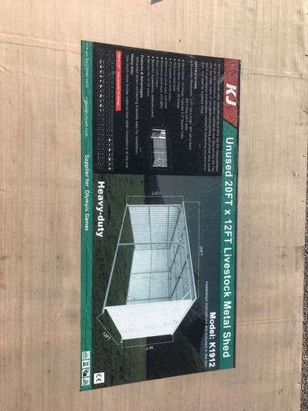 KJ  20FTx12FT Livestock Metal Shed
