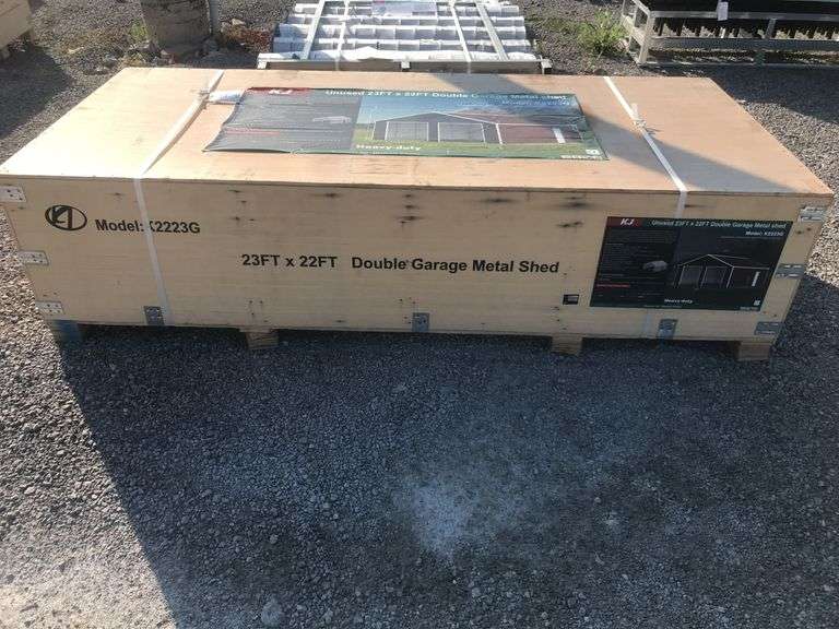 KJ 23ftx22ft Double Garage Metal shed