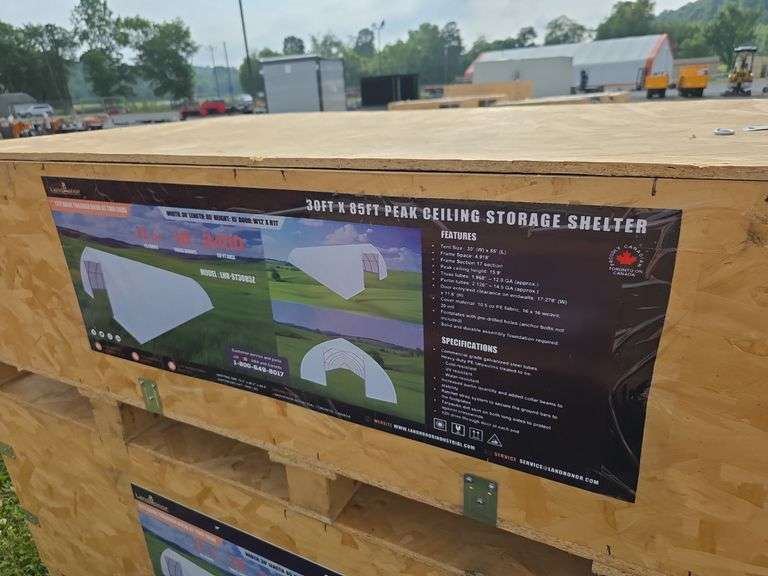Landhonor 30' x 85' Peak Roof Storage Shelter