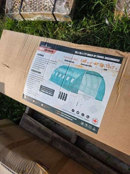 Landhonor 20' x 10' Walk Through Tunnel Greenhouse