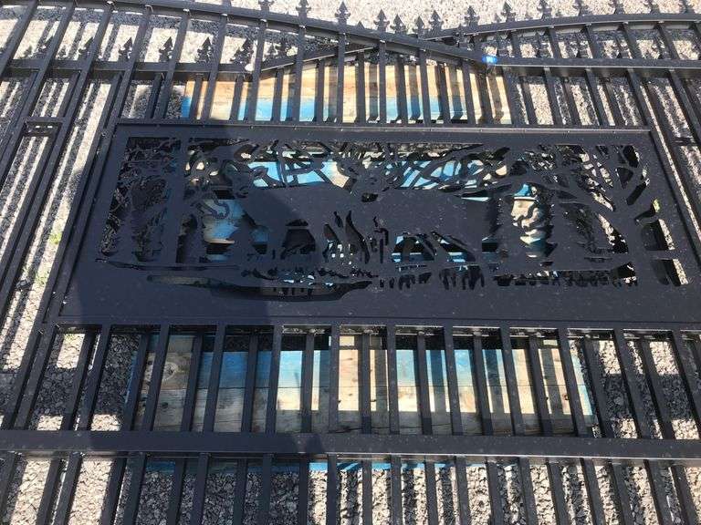KJ 20' Driveway Gates w/ Deer Scene
