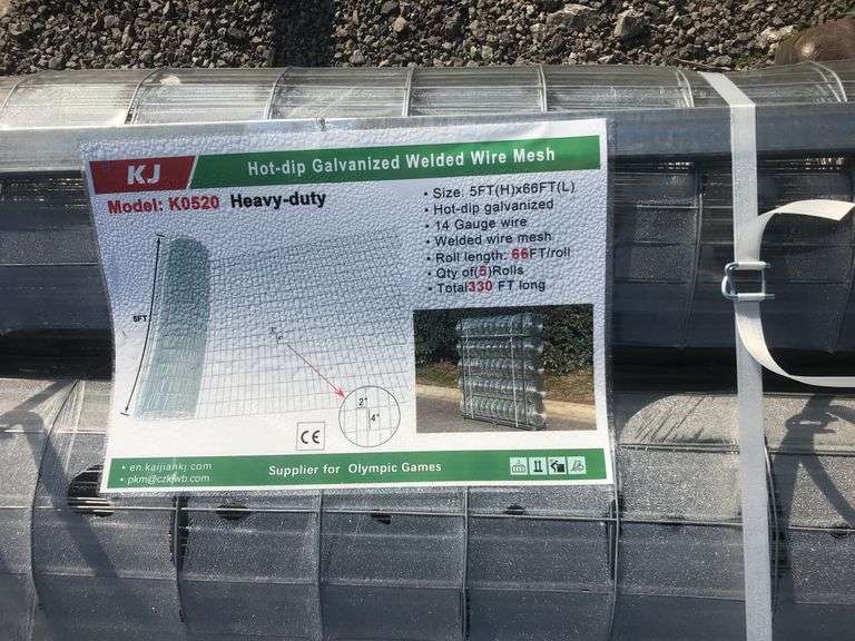 KJ 5 Rolls 5' x 66' Welded Wire Mesh Fence