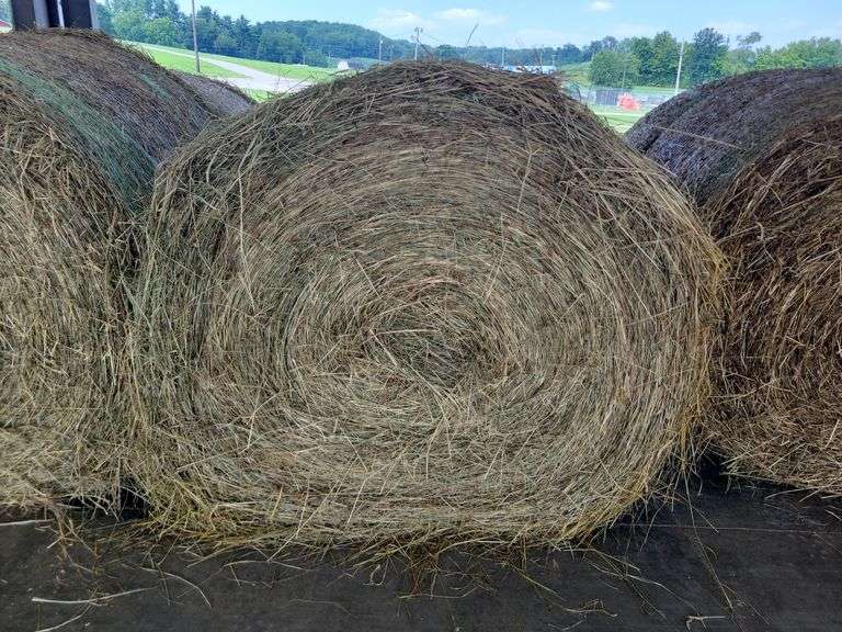 2 Round Bales Orchard Clover Alfalfa  Dry  (4x5) Net Wrapped  Stored Inside