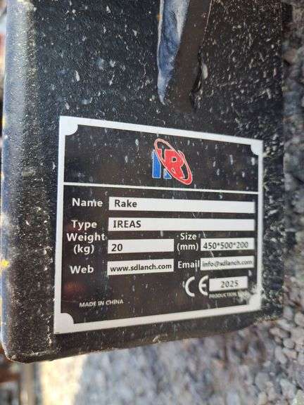 IR Mini Excavator Rake