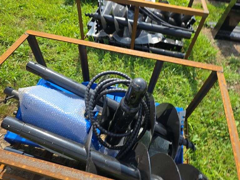 Mower King Skid Loader Auger Attachment w/ 6", 12" & 14" Bits