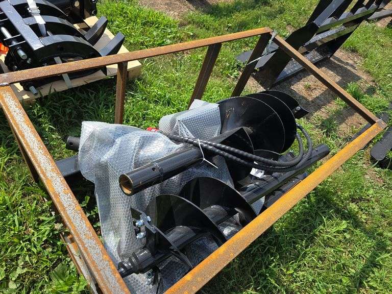 CFG Skid Loader Auger Attachment w/ 6", 12" & 14" Bits
