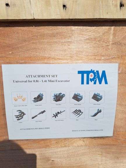 TPM 10pc Excavator Attachment Set