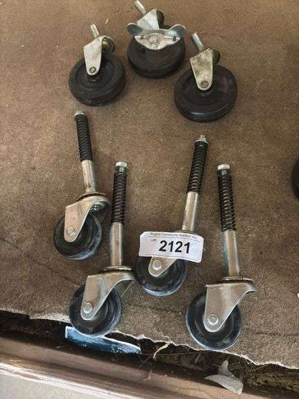Set of 4 - 2" Castors & 3 Misc Castors