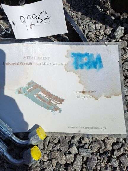 TPM Mini Excavator Hyd. Thumb