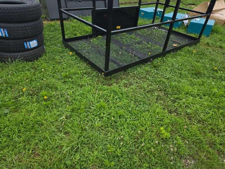 Skid Loader or Fork Mount 48" x 96" Work Basket