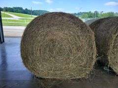 2 Round Bales 1st Orch Clover Alf Dry (4x5) Net Wrapped  Stored Inside