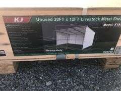 KJ  20FTx12FT Livestock Metal Shed