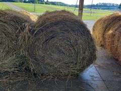 2 Round Bales 1st Mix Grass (4x4) Stored inside (2024)