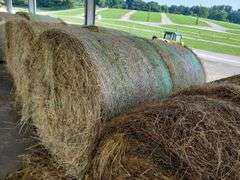 2 Round Bales 1st Orch Alf Clover (4x5) Net Wrapped Stored Inside