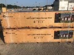 KJ 42FT x 30FT Metal Storage Shed