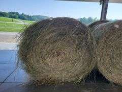 2 Round Bales 1st Orch Alf Clover (4x5) Net Wrapped Stored Inside