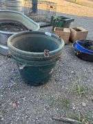 3 Green Hanging Buckets