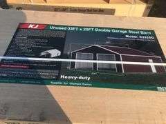 KJ 33FTx25FT Double Garage Steel Barn