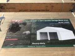 KJ 23ftx22ft Double Garage Metal shed