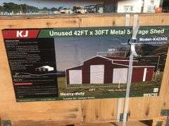 KJ 42FT x 30FT Metal Storage Shed