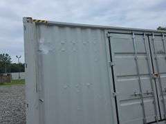 40' High Cube Container w/ 2 side doors - has some damage to the outside and one hole