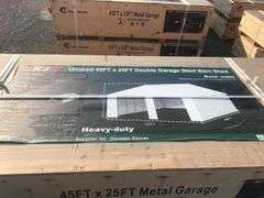KJ 45FTx25FT Double Garage Steel Barn Shed