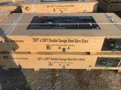KJ 33FTx25FT Double Garage Steel Barn
