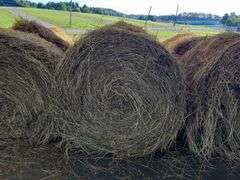 2 Round Bales 1st Mix Grass (4x4) Stored inside (2024)