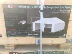 KJ 45FTx25FT Double Garage Steel Barn Shed