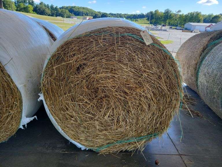 2 Round Bales Straw (4x4.5) Wrapped