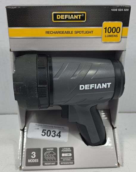 DEFIANT RECHARGABLE SPOT LIGHT