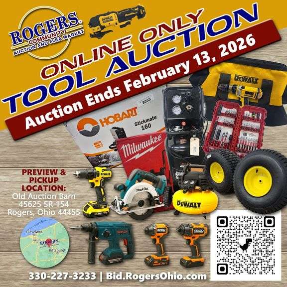 ONLINE TOOL AUCTION FEBRUARY 13TH