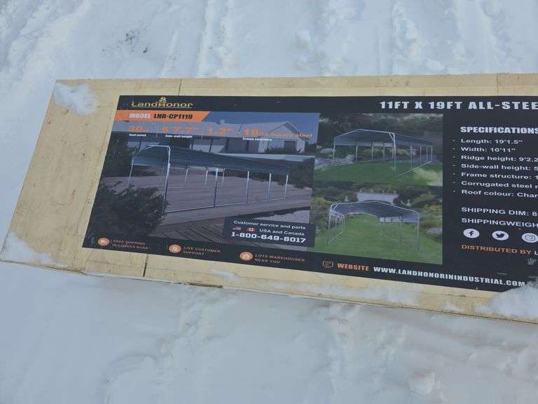 Landhonor 11' x 19' Metal Carport