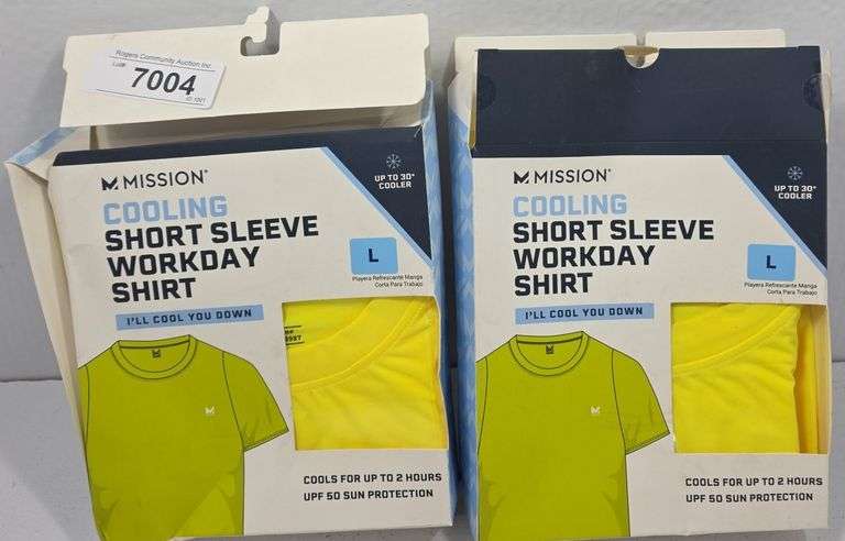 ( 2 )MISSION COOLING SHORT SLEEVE WORK SHIRT ( L )