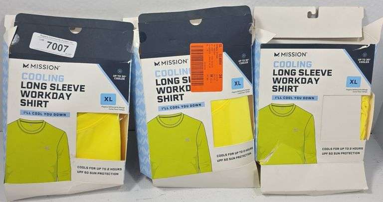 ( 3 )MISSION COOLING LONG SLEEVE WORK SHIRT ( XL )