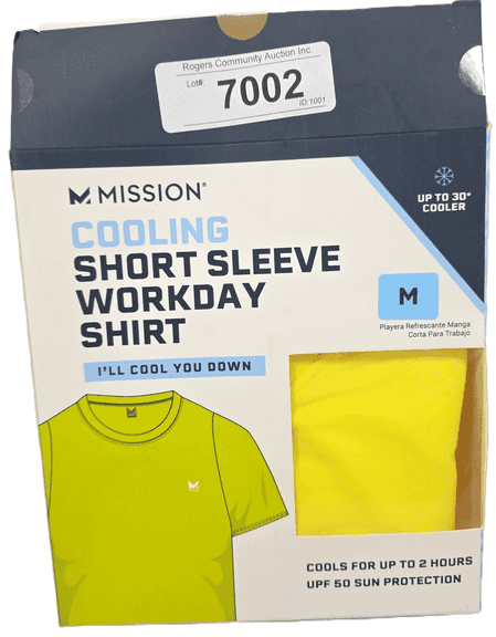 MISSION COOLING SHORT SLEEVE WORK SHIRT ( M )