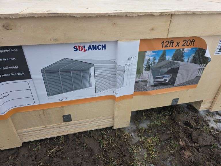 SDLanch 12' x 20' All Steel Carport