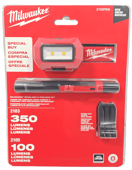 MILWAUKEE HEAD LAMP AND PEN LIGHT