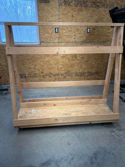 Hand Made Rack Handmade Rolling Storage Rack - Real Legacy Auctions #441002607