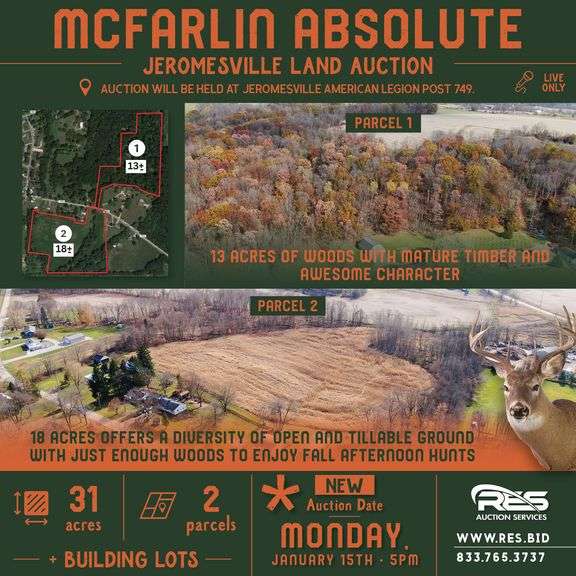McFarlin Absolute Jeromesville Land Auction RES Auction Services