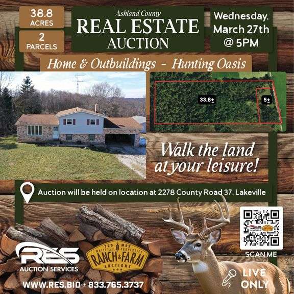 Ashland County 38.8Acre Real Estate Auction RES Auction Services
