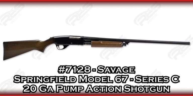 Savage Springfield Model 67 - Series C 20 Ga Pump Action Shotgun