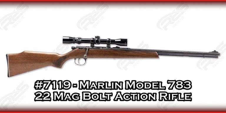 Marlin Model 783 22 Mag Bolt Action Rifle - RES Auction Services