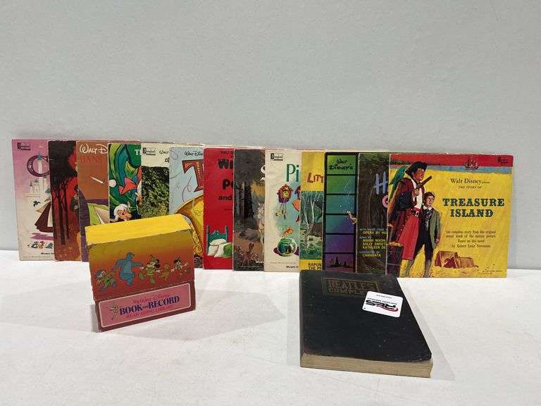 (13) Disney Records & Beatles Complete Songbook RES Auction Services