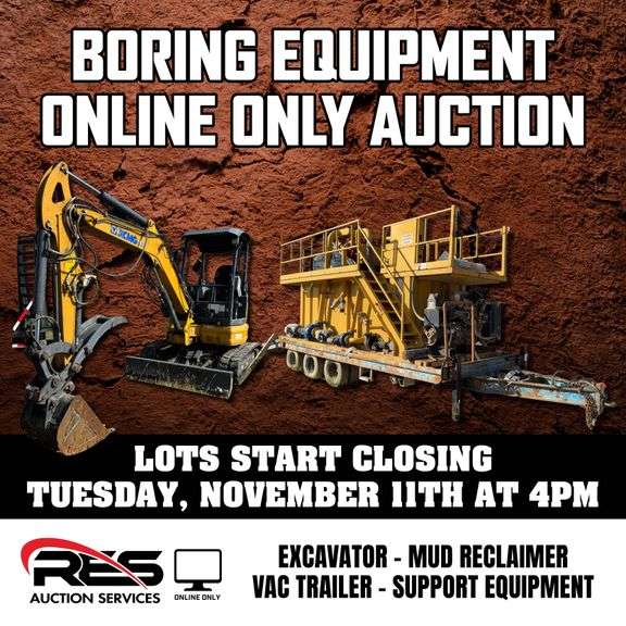Boring Equipment Online Only Auction