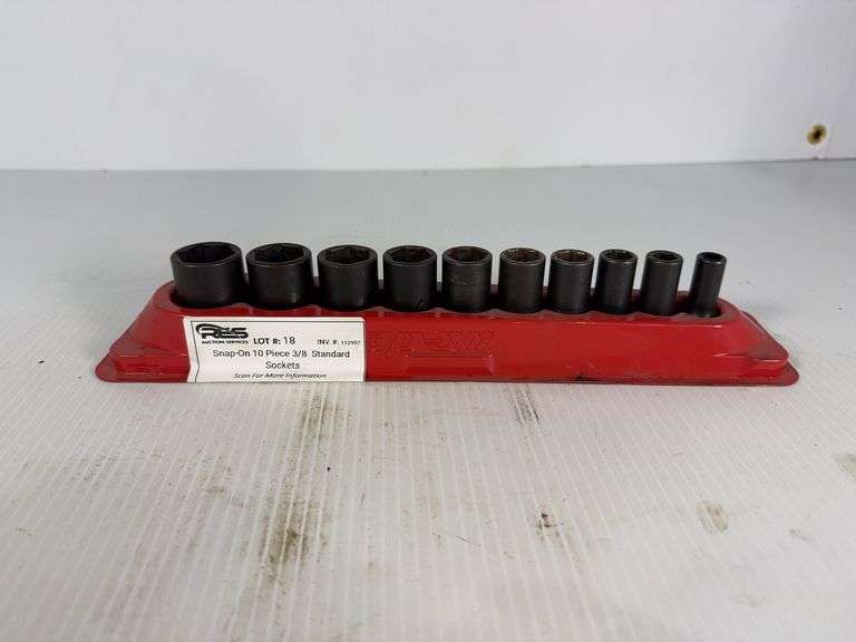Snap-On Ten Piece 3/8” Impact Standard Sockets