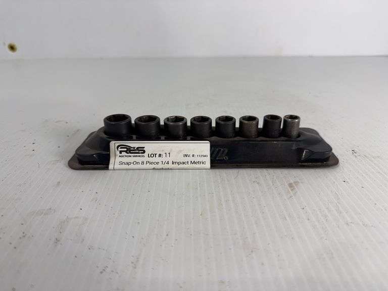Snap-On Eight Piece 1/4” Impact Metric Sockets