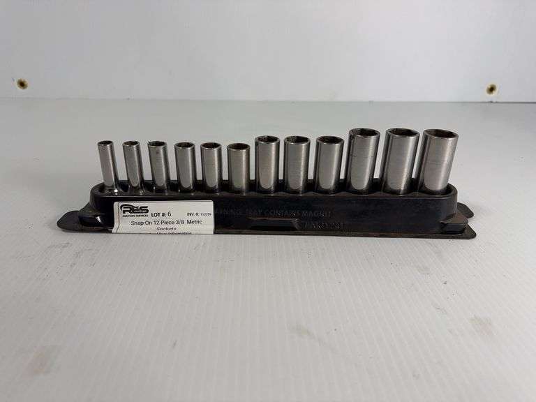 Snap-On Twelve Piece 3/8” Metric Sockets